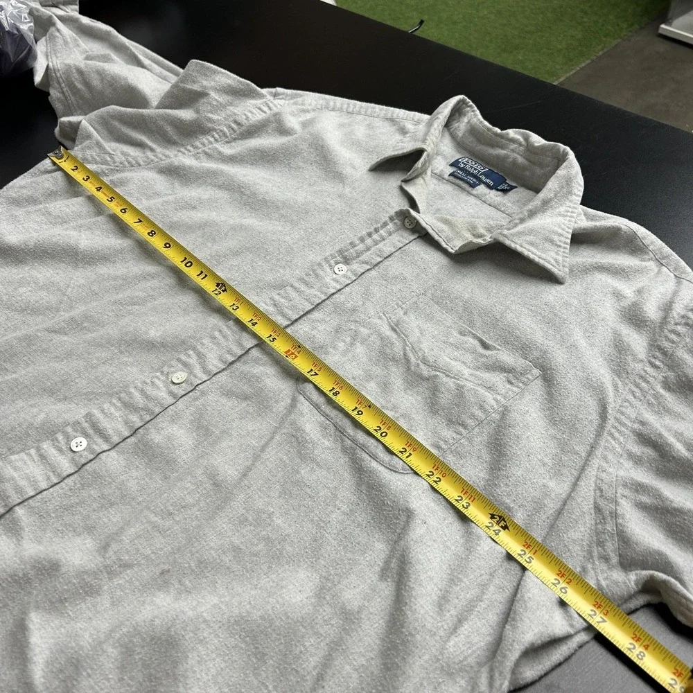 Polo Ralph Lauren‎ Shirt Mens XL Gray Lowell Sport Button Down Cotton Casual